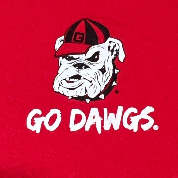 Georgia Bulldogs UGA Sic Em Dawgs Football T Shirt Mens M Jeep Labrador Dogs - Picture 5 of 6